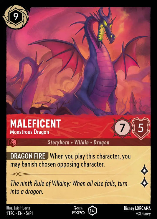 Disney Lorcana: Maleficent - Monstruous Dragon (Non-foil) (Promo)