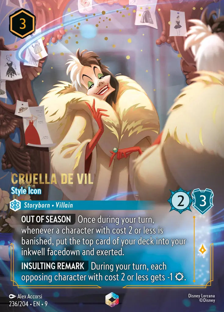 Disney Lorcana: Fabled — Cruella De Vil - Style Icon (Enchanted)