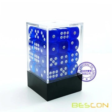 36x D6 Dice Block: Blue