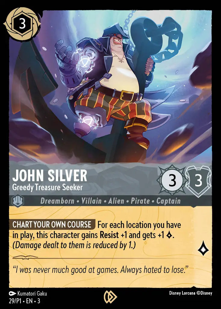 Disney Lorcana: John Silver - Greedy Treasure Seeker (Promo)