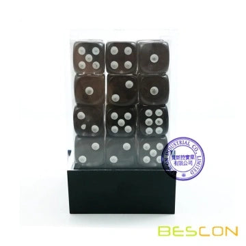 36x D6 Dice Block: Black